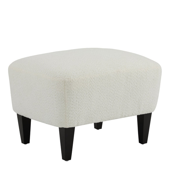 English Elm Christopher Knight Home® - Gerald Boucle Upholstered Club Chair with Tapered Birch Legs, Tonal Piping and Cozy Texture Black,Off White 33 L x 32.75 W x 30 H N776P243523W