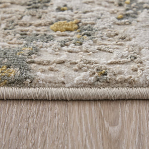 Feizy Rugs Waldor Modern Abstract High-low Pile Area Rug - Elegant Comfort In Gold, Ivory, And Gray Hues Ivory,Gold,Gray Polypropylene,Polyester 7353970fgldbirh13