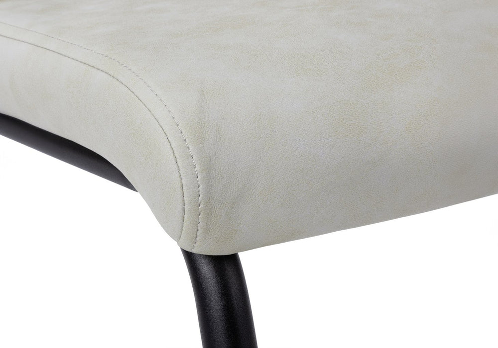 English Elm Dining Chair Set Of 2 – Upholstered Grey Faux-Suede With Black Metal Base For Modern Dining Rooms B2710P218823