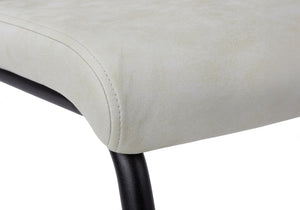 English Elm Dining Chair Set Of 2 – Upholstered Grey Faux-Suede With Black Metal Base For Modern Dining Rooms B2710P218823