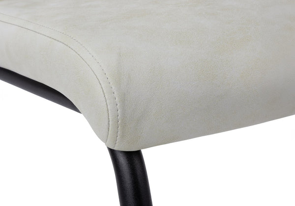 English Elm Dining Chair Set Of 2 – Upholstered Grey Faux-Suede With Black Metal Base For Modern Dining Rooms B2710P218823