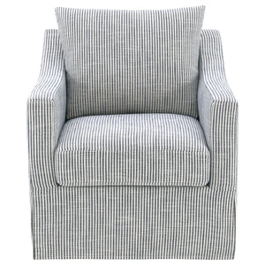 English Elm Merced Swivel Accent Chair Plush Foam Seat Soft Grey Fabric for Living Room B062P451981