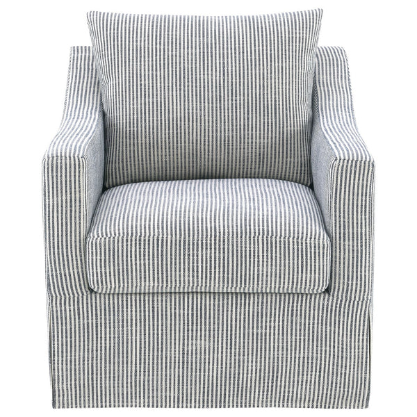 English Elm Merced Swivel Accent Chair Plush Foam Seat Soft Grey Fabric for Living Room B062P451981
