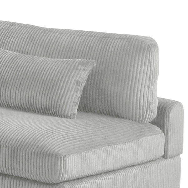 English Elm Bentley Modular Sectional Sofa In Gray – L-Shaped Corduroy Design For Modern Comfort & Style B009S01571