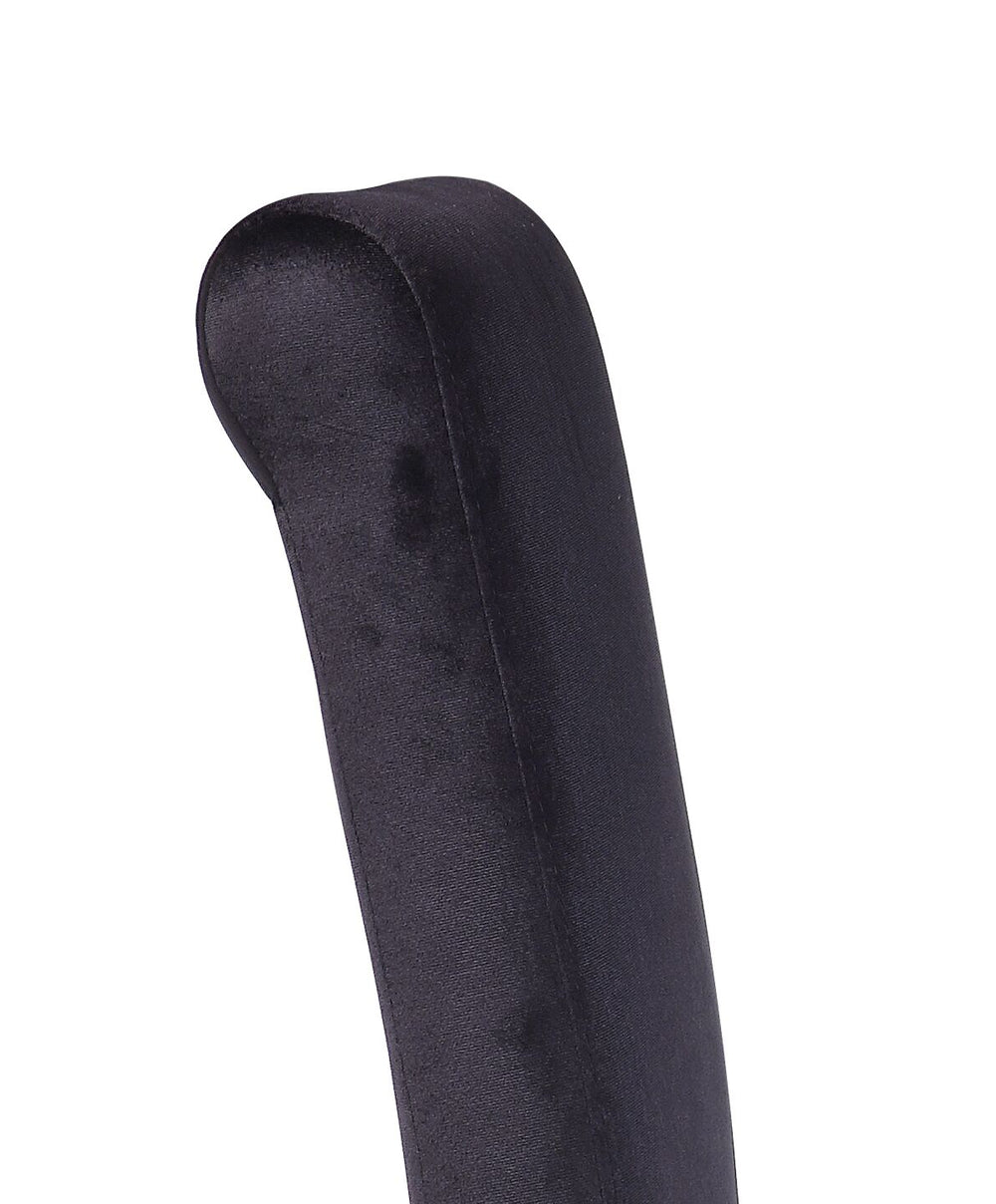 English Elm Fabiola Velvet Black Fabric Dining Side Chair Set of 2 – Stainless Steel Frame, Padded High-Back Comfort B2726P338119