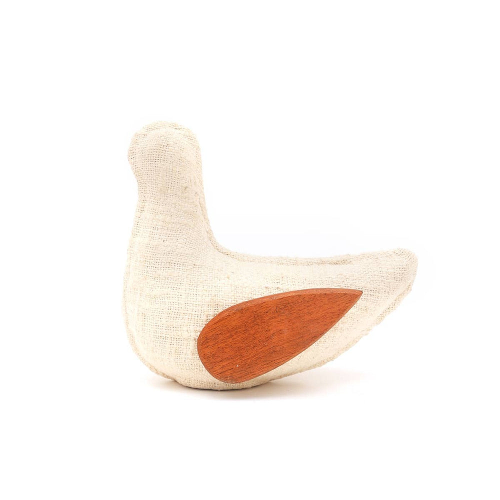 English Elm Ecomix Handcrafted Dove Figurine Sustainable Fabric Wings Sculptural Tabletop Decor B346P336950