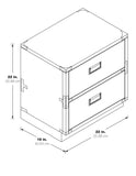 OSP Home Furnishings Wellington 2-Drawer Cabinet White