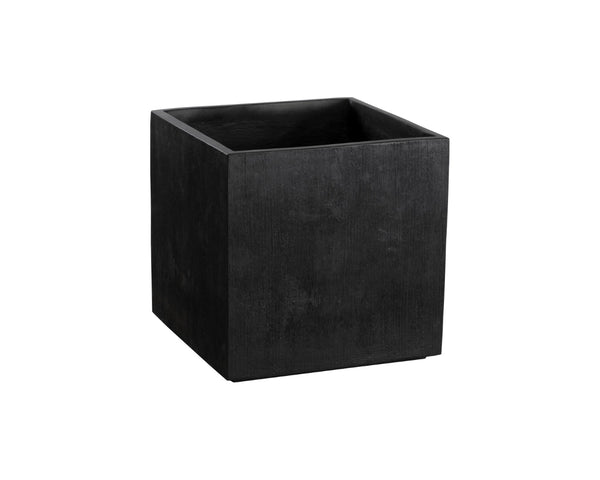 Sunpan TANSY Planter - Contemporary Square Design in Antique Bronze for Elegant Indoor and Outdoor Spaces Black 111135