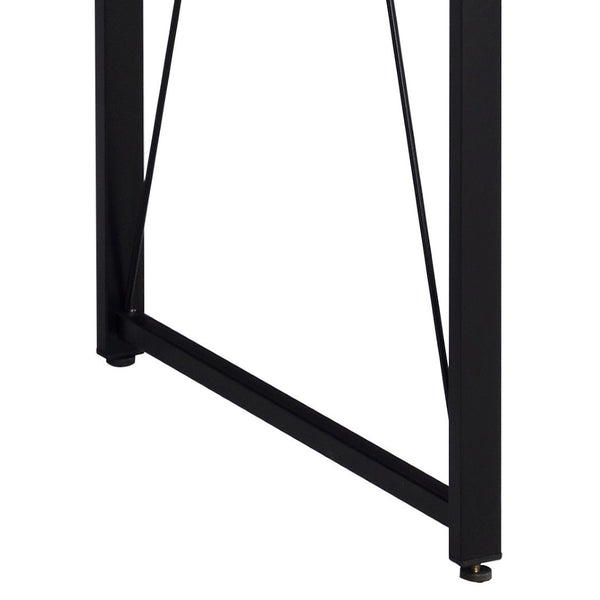 English Elm Weathered Oak Writing Desk - 47.5" Stylish Home Office Desk With Metal Sled Base For Modern Spaces B062P184523-GIGA