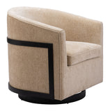 Hanko Swivel Chair Golden Beige 110009 Zuo Modern