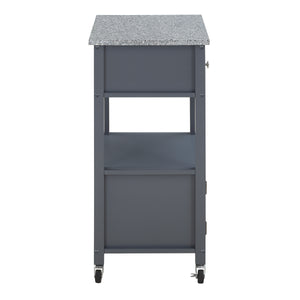 OSP Home Furnishings Fairfax Kitchen Cart Grey Grey