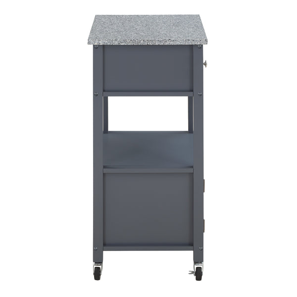 OSP Home Furnishings Fairfax Kitchen Cart Grey Grey