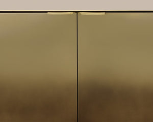 Sunpan Calvosa Sideboard - Captivating Ombre Design in Stainless Steel with Dark Bronze Finish, Handcrafted Elegance