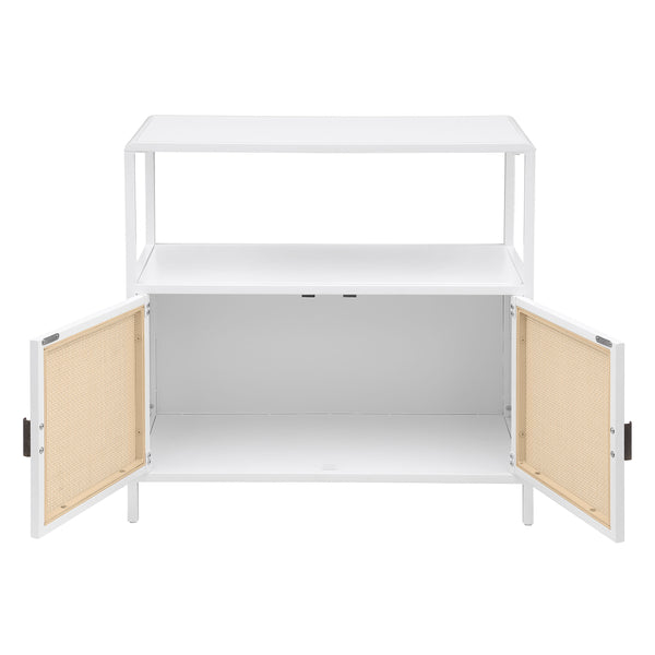 English Elm Clackamas Engineered Wood Shoe Cabinet with Hairpin Legs and Matte Gold Hardware B062P440089