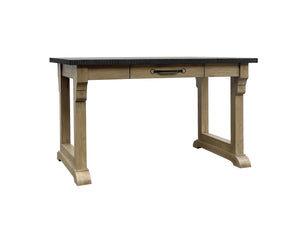 English Elm Cement Cashew Kitchen Island with Durable Cement Top, Hickory Veneer Finish, Drawer & Carved Base B2699P383328