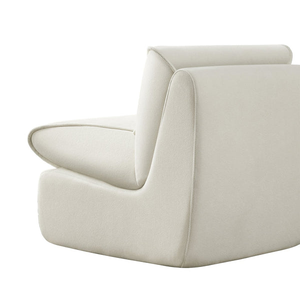 English Elm Compressed Lounge Chair with Ottoman - Space-Saving Chenille Upholstered Sofa, High-Density Foam Comfort Beige W1036P251827