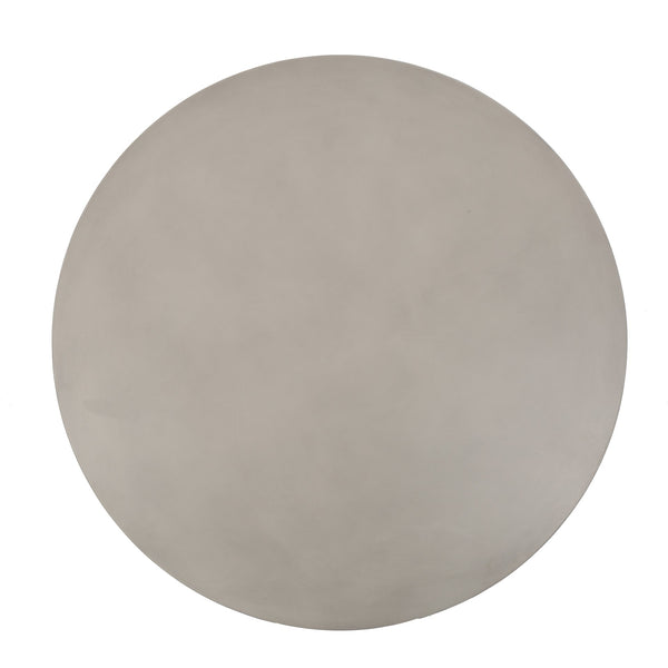 English Elm Christopher Knight Home® - Goleta Round Table - Modern Minimalist Design With Sculptural Metal Base & Concrete-Style Top 60886.00L_60886.00MGOT
