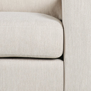 English Elm Christopher Knight Home® - Contemporary Beige Fabric Club Chair with Plush Polyester Upholstery, Birch Legs & Curved Arms (98) N758P268286A