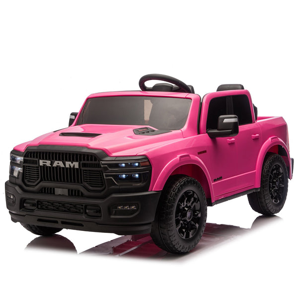 English Elm 24v Dodge Ram 2500 Licensed Kids Ride on Truck with Remote Dual Motors Suspension W1578P305899