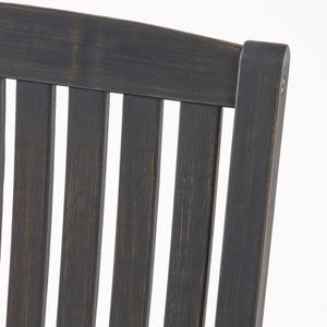 English Elm Christopher Knight Home® - Acacia Outdoor Porch Rocking Chair – Durable Acacia Hardwood, Rustic Slat Design, Smooth Rocking Motion DARK GREY 65490.00DGRY