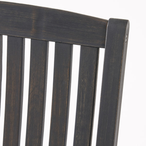 English Elm Christopher Knight Home® - Acacia Outdoor Porch Rocking Chair – Durable Acacia Hardwood, Rustic Slat Design, Smooth Rocking Motion DARK GREY 65490.00DGRY