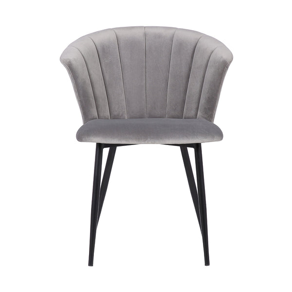 English Elm Lulu Velvet Armless Dining Chair with Steel Frame for Modern Spaces B2736P464878