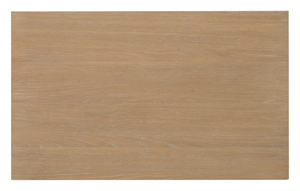 Hooker Furniture Banyon Desert Oak Three-Drawer Nightstand With Built-In Charging, White Oak Texture & Brushed Brass Pulls 6081-90016-82