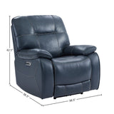 Parker House Parker Living Axel - Admiral Power Recliner Admiral 83% Polyester, 17% PU (W) MAXE#812PH-ADM