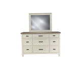 Americana Modern Bedroom 9 Drawer Dresser and Mirror