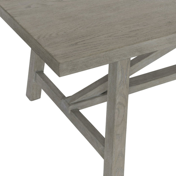 Bernhardt Bernhardt Albion Extendable Dining Table 88-124" Pewter White Oak Farmhouse With X-Stretcher Stability K1749