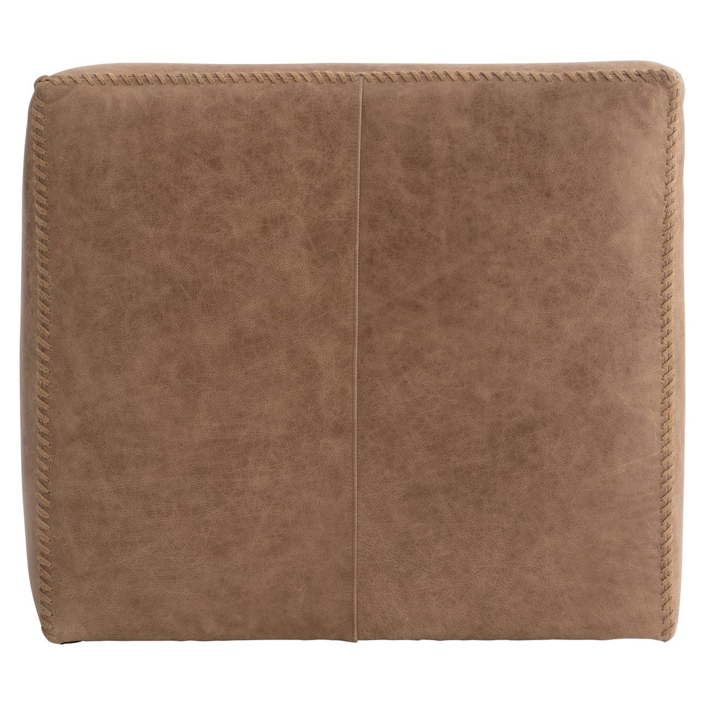 Bernhardt Bernhardt Hudson Leather Swivel Chair — Cube Club Design, Padded Arms, Top-Stitch Detail, 360° Swivel (35"W X 33"D X 30"H) 5322SLO