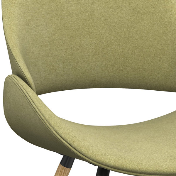 English Elm Malden Mid-Century Modern Dining Chair In Acid Green With Light Brown Bentwood Frame For Versatile Style B136P158894