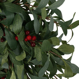 Christopher Knight Home® - Noble House - Donway 25" Olive Artificial Silk Wreath with Berries, Green and Red