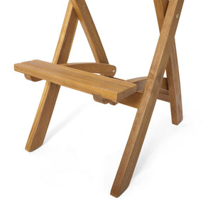 English Elm Outdoor Solid Acacia Folding Barstool with Teak Finish for Patio Bar Seating 53605.00