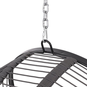 English Elm Christopher Knight Home® - WASHINGTON Therese Rope Weave Hanging Chair with 8ft Chain, Water-Resistant Cushions, Indoor/Outdoor Comfort 71223.00GBLK