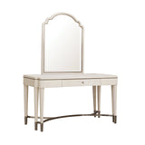 Grace Vanity with Storage Drawer White with Opulent Opal Finish P377134 Pulaski Furniture