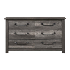 English Elm Gray 4-Drawer Storage Chest with Rustic Wood Finish, Compact 34"x17.5"x48" Organizer for Bedroom Gray 63.25 L x 20.5 W x 39 H B011P227527