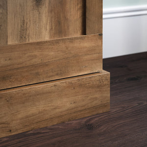 English Elm Storage Cabinet Rustic Brown Engineered Wood Tall Organizer with Adjustable Shelves for Pantry, Office, Shoes, Durable Design, Quick Assembly B356P402671