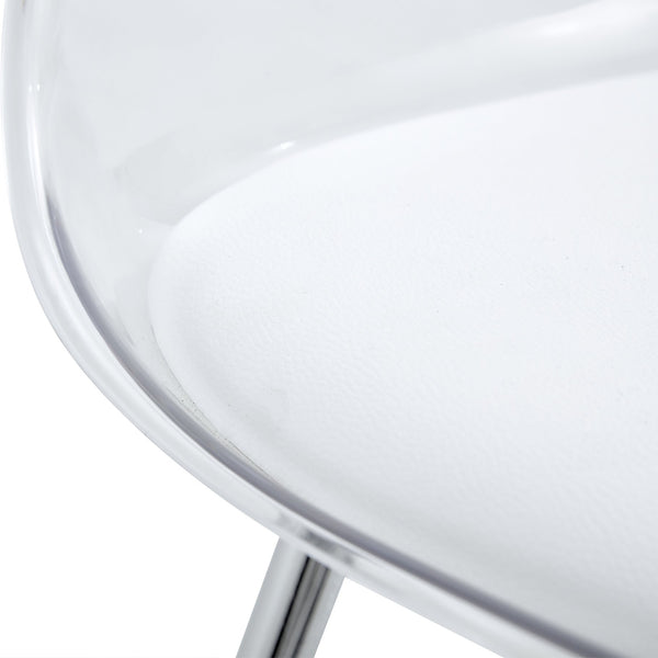 English Elm Modern Pu Leather Upholstered Barstools with Slim Metal Legs for Kitchen Counter Seating W1151P154367