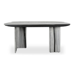English Elm Celia Oval Panda Marble Dining Table Seats Six with Bold Black and White Veining B2769S00013