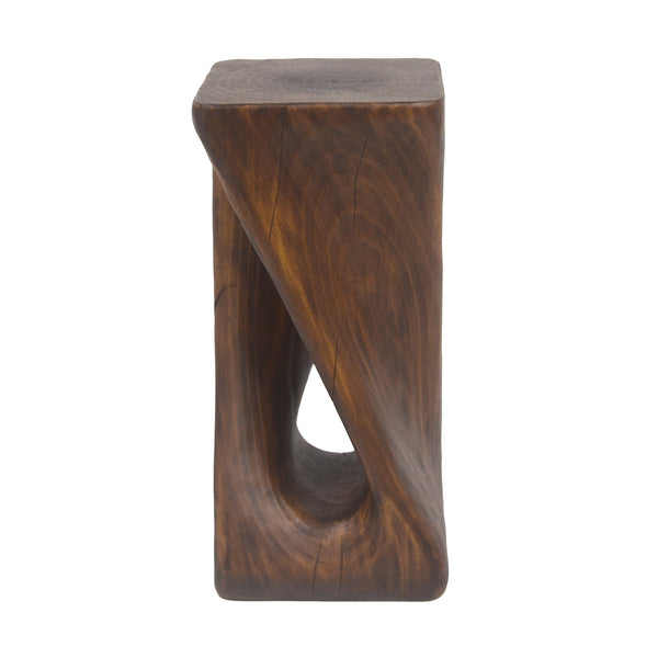 English Elm Christopher Knight Home® - Outdoor Twist Shape Side Table - Lightweight Concrete Accent For Patio, Pool, Or Balcony Use N770P291498A