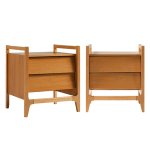 22" Angle-Face 2-Drawer Nightstand - Set of 2 Caramel OSWB4CCA-2PK Walker Edison