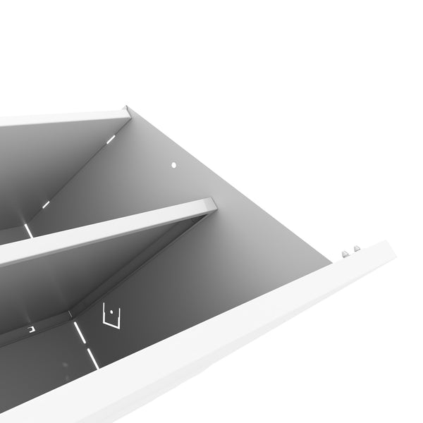 English Elm Shoe 3-Flip Drawer Storage Cabinet with Metal Frame — Freestanding Organizer for Entryway, White T2398P290422