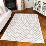 Orian Rugs Simply Southern Cottage Covington Machine Woven Polypropylene Contemporary Area Rug Natural Blue Willow Polypropylene
