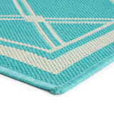 Christopher Knight Home® - Noble House - Safi 7'10" X 10' Outdoor Area Rug, Teal and Ivory