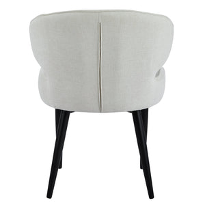 English Elm Modern Shell Back Upholstered Dining Chairs Set of 2 Scandinavian Fabric Seat N772P429023B