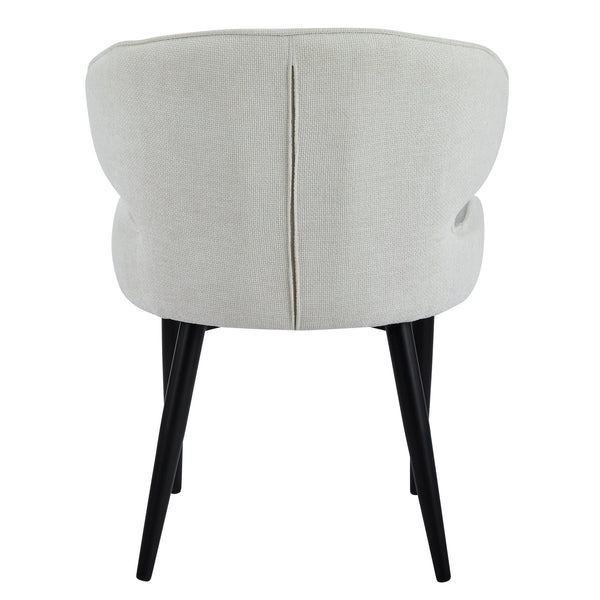 English Elm Modern Shell Back Upholstered Dining Chairs Set of 2 Scandinavian Fabric Seat N772P429023B