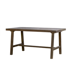 English Elm Miami Outdoor Patio Picnic Dining Table - 100% Acacia Hardwood, Durable Weather-Ready Design, 59" L Gray Wash B093P401105