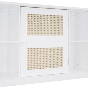 English Elm Twin Size Wooden Daybed With Trundle, Integrated Storage Cabinet & Modern White Finish For Space-Saving N820S00048K-GIGA