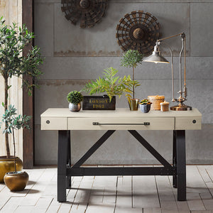 INK+IVY Lancaster Industrial Desk II122-0451 Reclaimed White